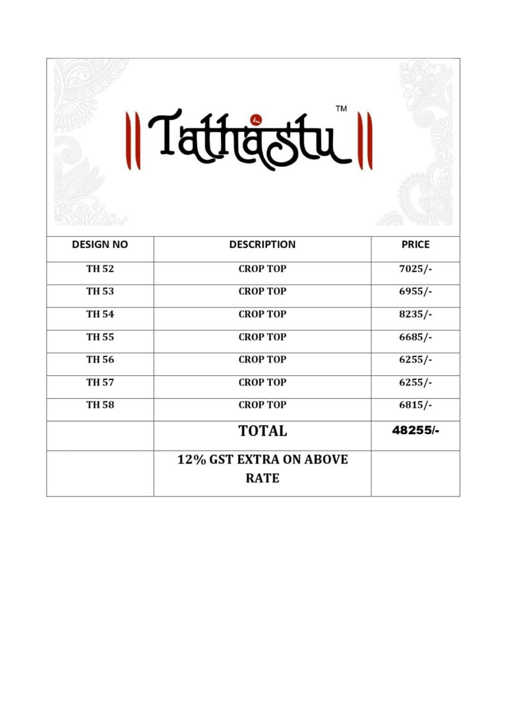 TATHASTU CROP TOP TH-52 SERIES READYMADE SILK PARTY WEAR ENGEGEMENT LEHENGA - Image 8