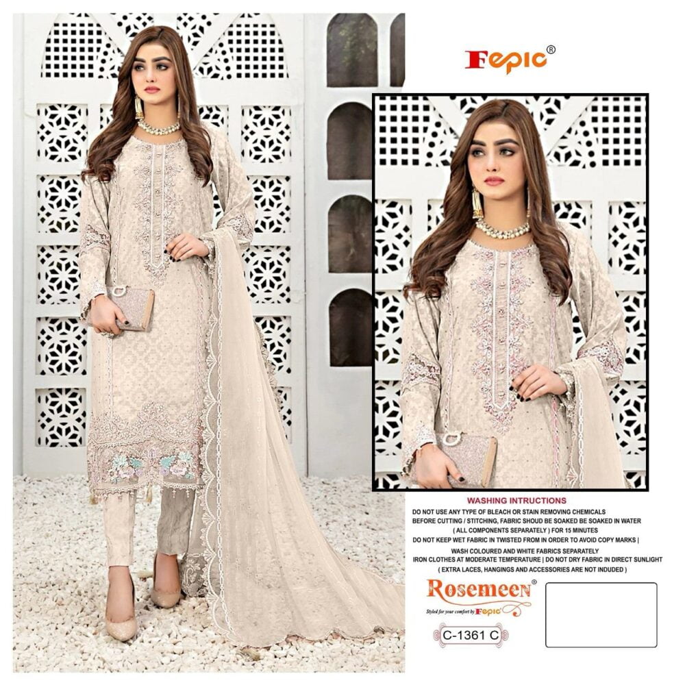 FEPIC ROSEMEEN C-1361 GEORGETTE PAKISTANI PARTY WEAR SUITS