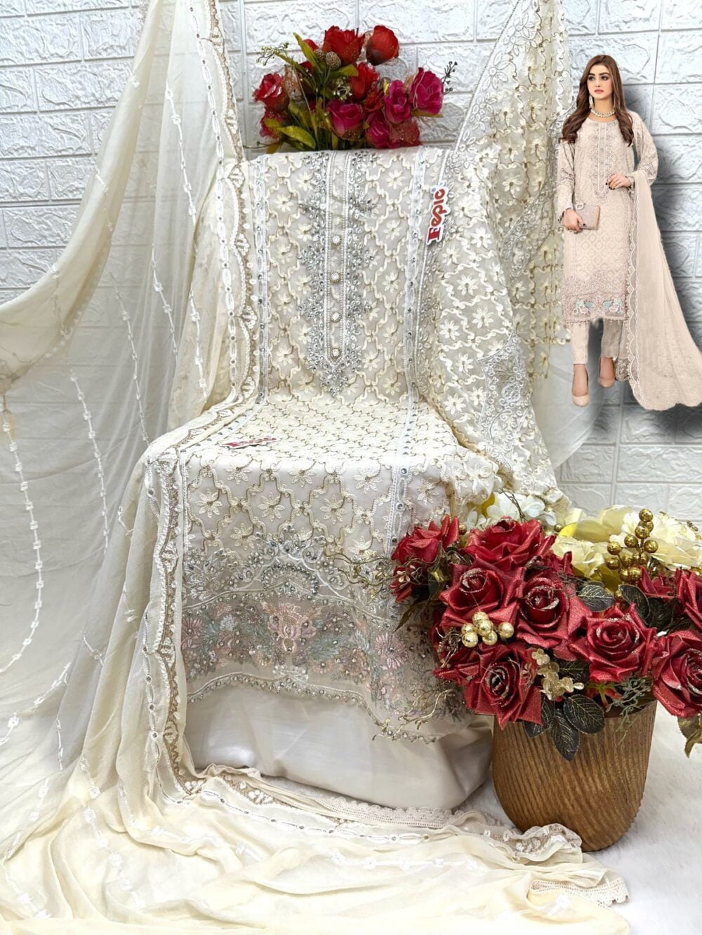 FEPIC ROSEMEEN C-1361 GEORGETTE PAKISTANI PARTY WEAR SUITS - Image 7