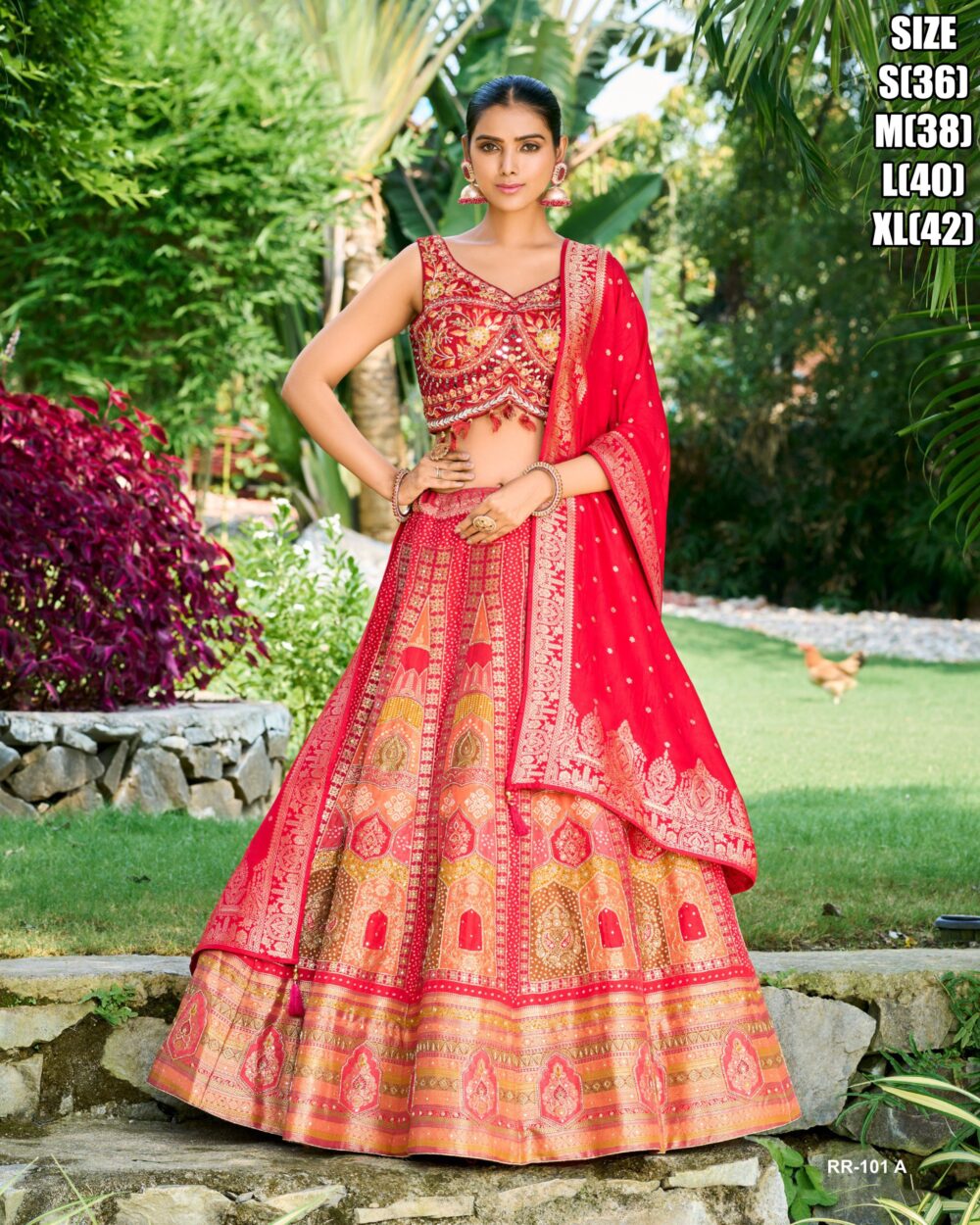 FANCY SILK READY TO WEAR WEDDING BRIDAL LEHENGA CHOLI
