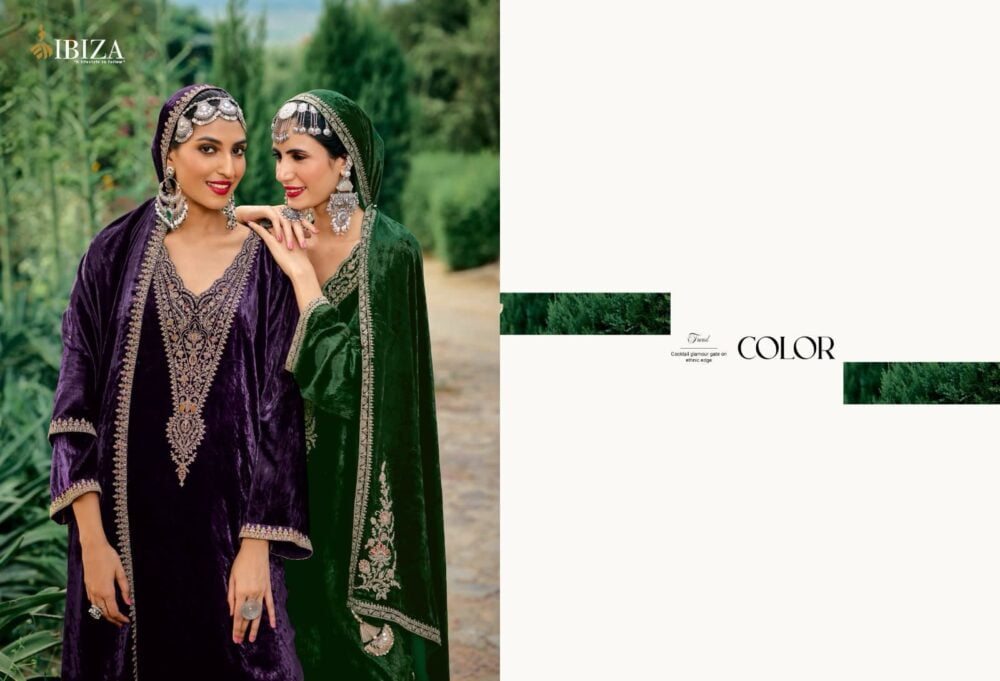 IBIZA LIFESTYLE PHERANS VOL-2 10570 TO 10575 SERIES PURE ITALIAN VISCOSE VELVER SALWAR KAMEEZ WHOLESALER - Image 15