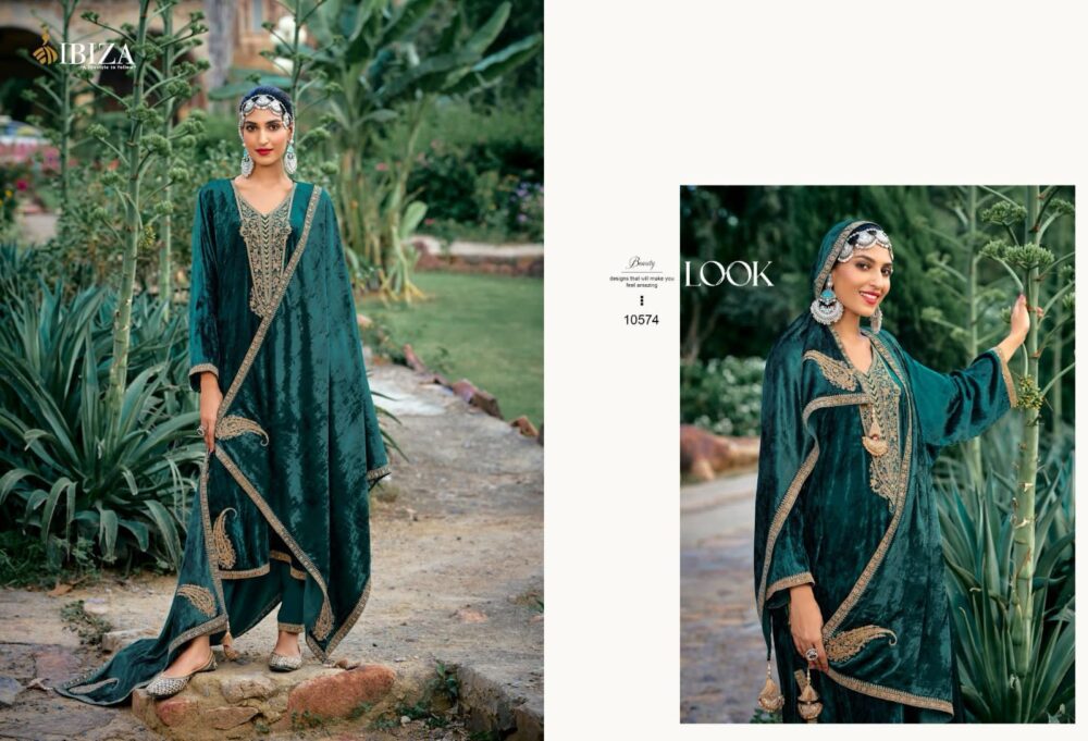 IBIZA LIFESTYLE PHERANS VOL-2 10570 TO 10575 SERIES PURE ITALIAN VISCOSE VELVER SALWAR KAMEEZ WHOLESALER - Image 8