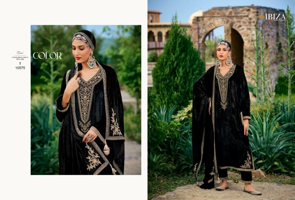 IBIZA LIFESTYLE PHERANS VOL-2 10570 TO 10575 SERIES PURE ITALIAN VISCOSE VELVER SALWAR KAMEEZ WHOLESALER - Image 14