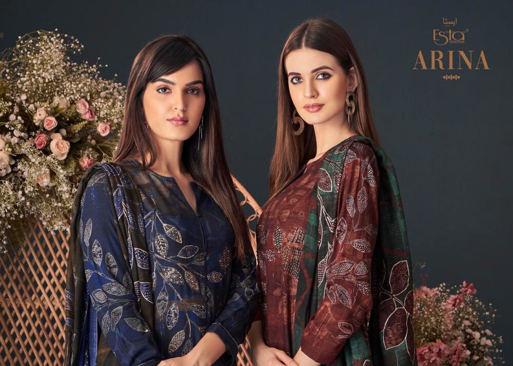 ESTA DESIGNS ARINA DIGITAL PRINTED PURE PASHMINA SALWAR SUITS - Image 14