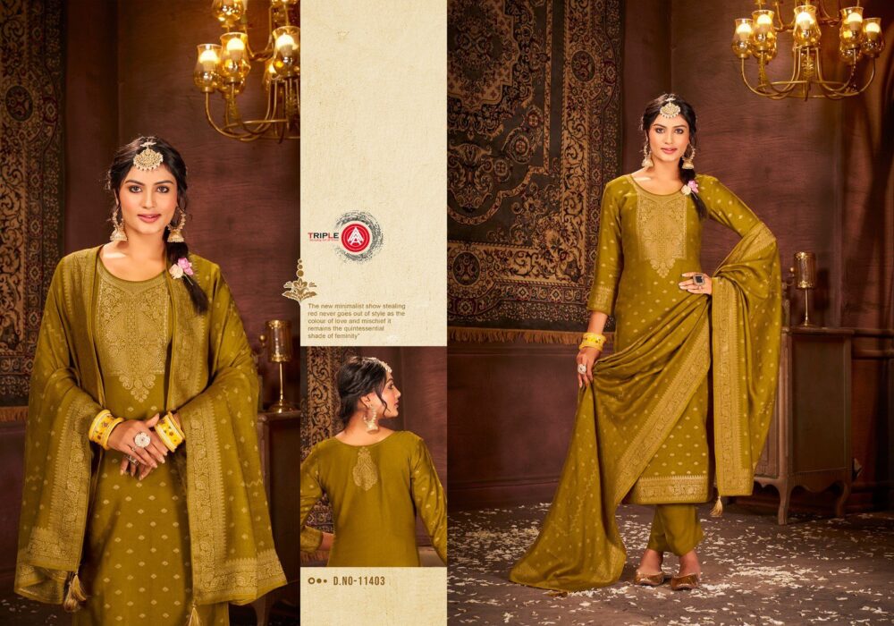 HARITA VOL-2 BY TRIPLE A PURE PASHMINA DESIGNER BRANDED SALWAR SUITS