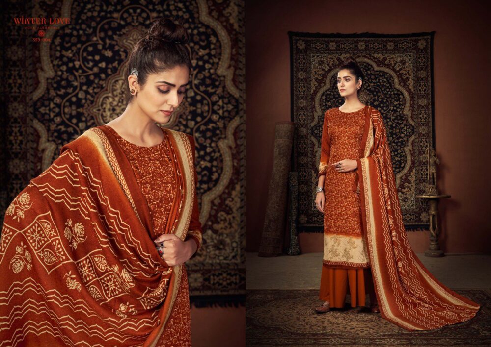 WINTER LOVE BG ZULFAT DESINGER SUIT PREMIUM PURE PASHMINA SALWAR SUITS COLLECTION - Image 3