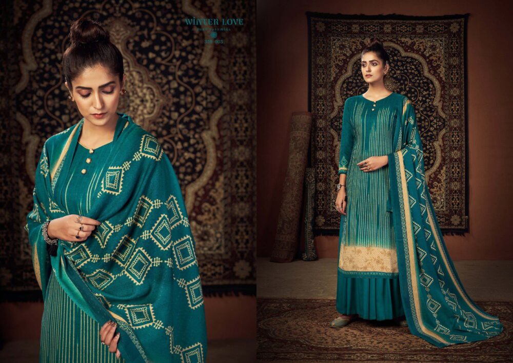 WINTER LOVE BG ZULFAT DESINGER SUIT PREMIUM PURE PASHMINA SALWAR SUITS COLLECTION - Image 7