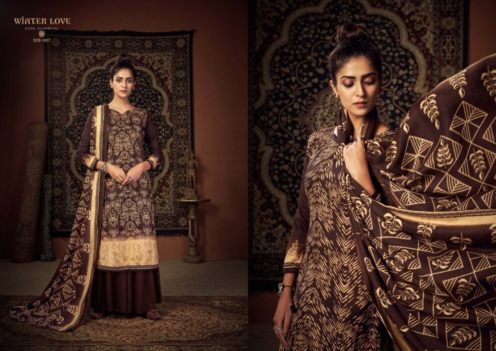 WINTER LOVE BG ZULFAT DESINGER SUIT PREMIUM PURE PASHMINA SALWAR SUITS COLLECTION - Image 4