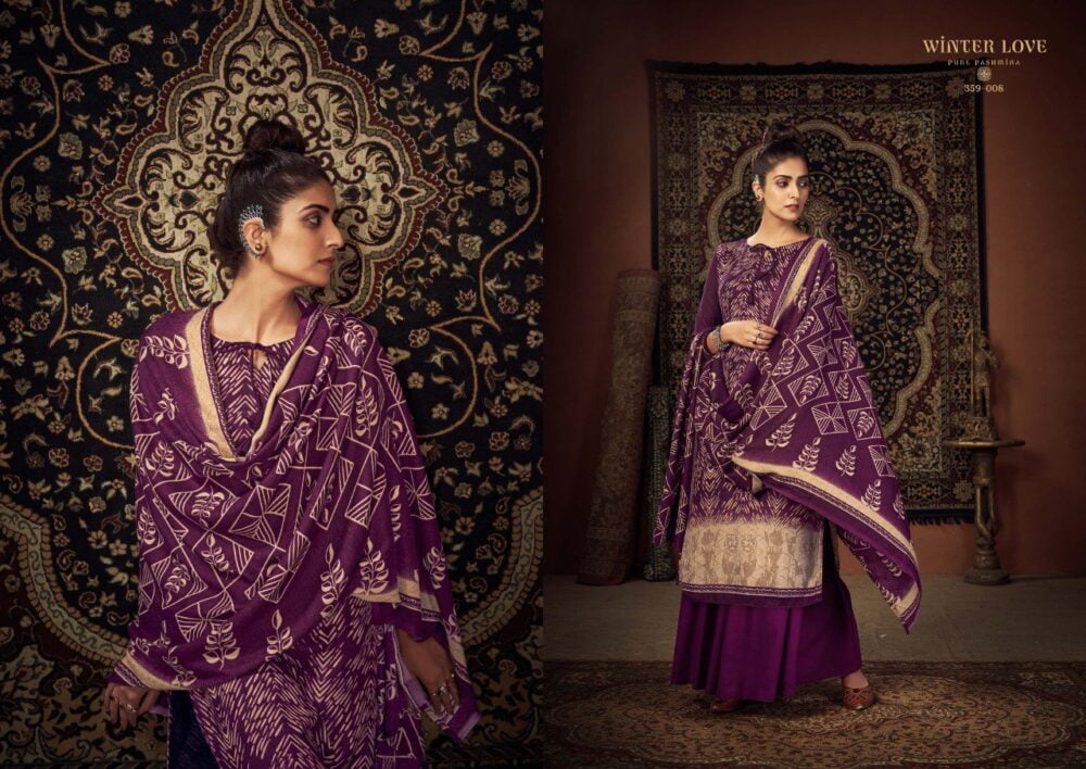 WINTER LOVE BG ZULFAT DESINGER SUIT PREMIUM PURE PASHMINA SALWAR SUITS COLLECTION - Image 12