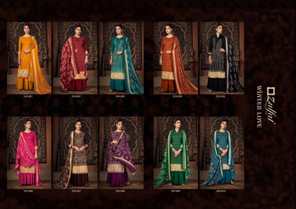 WINTER LOVE BG ZULFAT DESINGER SUIT PREMIUM PURE PASHMINA SALWAR SUITS COLLECTION - Image 11