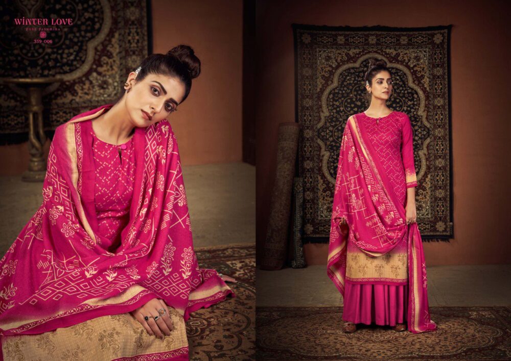 WINTER LOVE BG ZULFAT DESINGER SUIT PREMIUM PURE PASHMINA SALWAR SUITS COLLECTION - Image 9