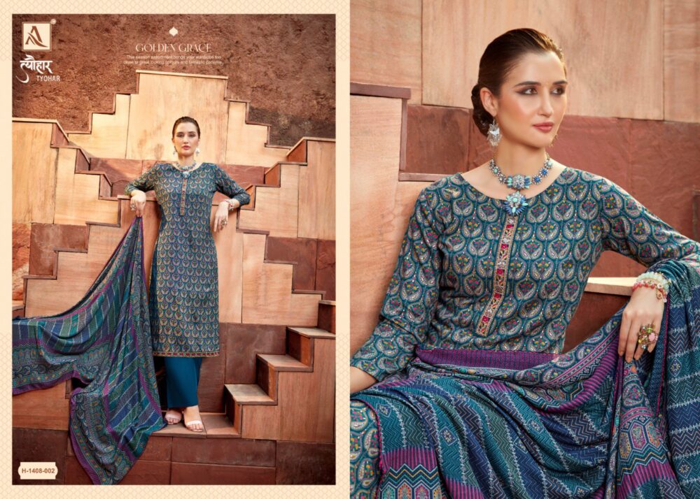 TYOHAAR BY ALOK SUIT PREMIUM PASHMINA DIGITAL PRINTED SALWAR SUITS DRESS MATERIALS - Image 7