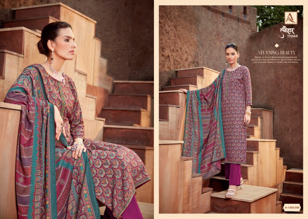 TYOHAAR BY ALOK SUIT PREMIUM PASHMINA DIGITAL PRINTED SALWAR SUITS DRESS MATERIALS - Image 5