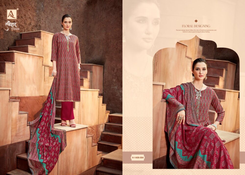 TYOHAAR BY ALOK SUIT PREMIUM PASHMINA DIGITAL PRINTED SALWAR SUITS DRESS MATERIALS - Image 2
