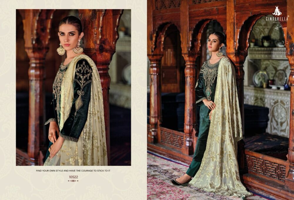 CINDRELLA PALACHI PATTALES PURE VELVET DESIGNER  SALWAR KAMEEZ DRESS MATERIALS - Image 6