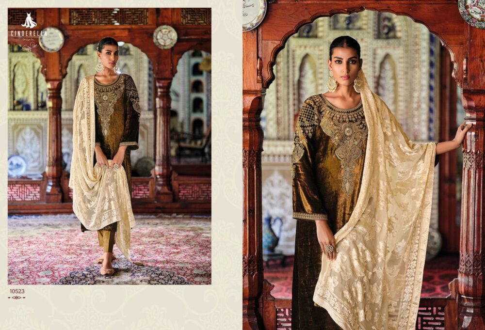 CINDRELLA PALACHI PATTALES PURE VELVET DESIGNER  SALWAR KAMEEZ DRESS MATERIALS - Image 29
