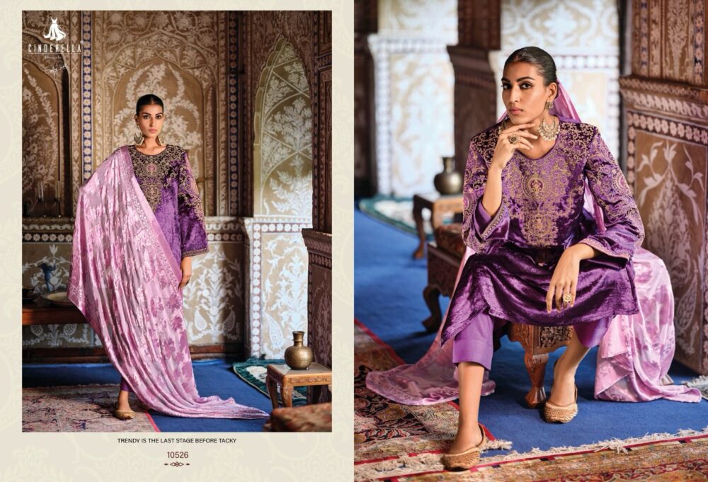 CINDRELLA PALACHI PATTALES PURE VELVET DESIGNER  SALWAR KAMEEZ DRESS MATERIALS - Image 16