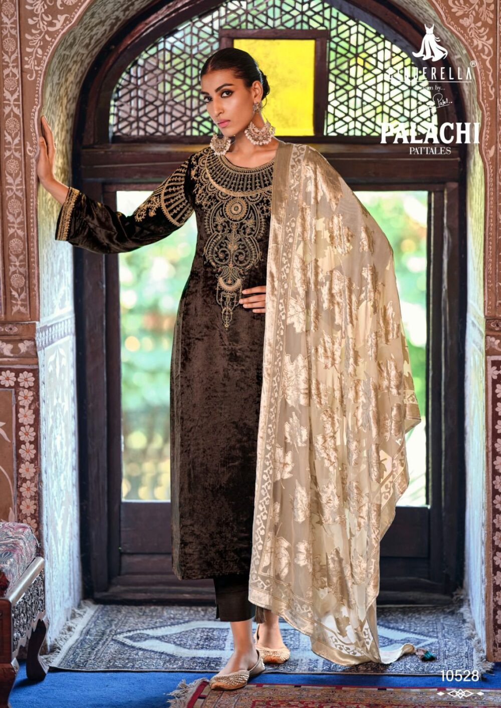 CINDRELLA PALACHI PATTALES PURE VELVET DESIGNER  SALWAR KAMEEZ DRESS MATERIALS - Image 18