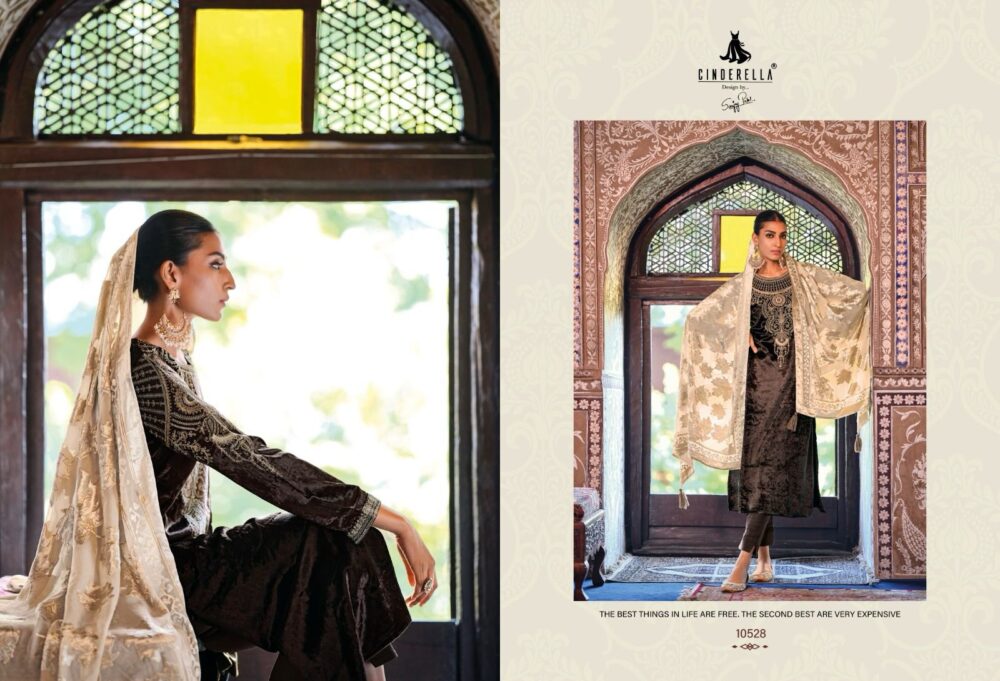 CINDRELLA PALACHI PATTALES PURE VELVET DESIGNER  SALWAR KAMEEZ DRESS MATERIALS - Image 23
