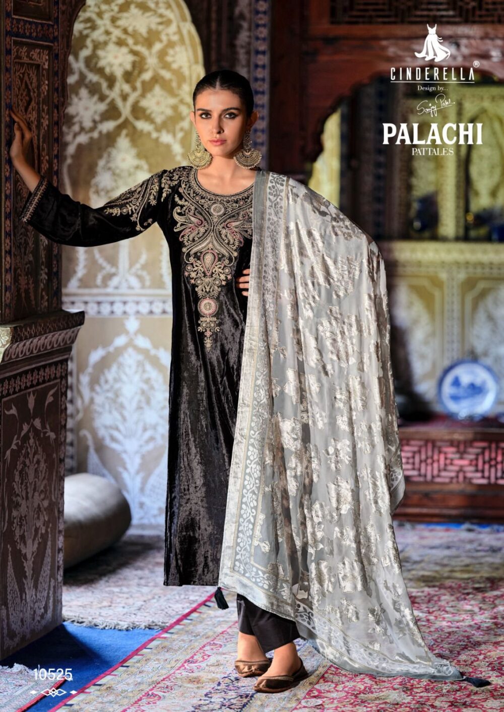 CINDRELLA PALACHI PATTALES PURE VELVET DESIGNER  SALWAR KAMEEZ DRESS MATERIALS - Image 25