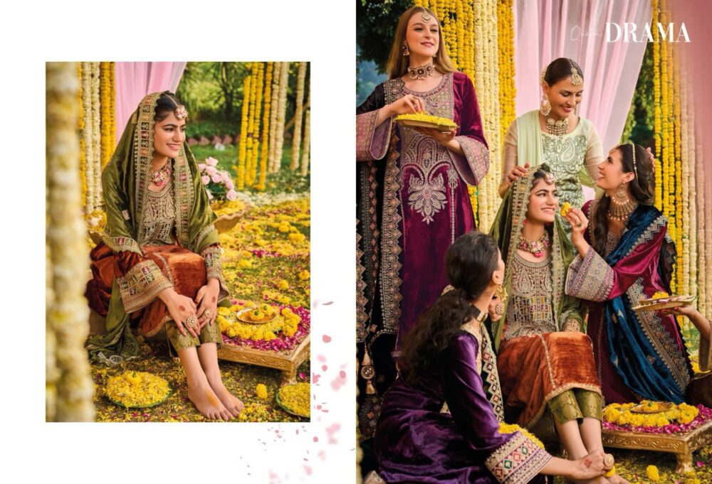 IBIZA LIFESTYLE KUCH KHAAS VOL 9 PURE VELVET DESIGNER SALWAR KAMEEZ - Image 6