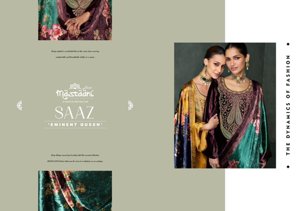 MUMTAZ ARTS MASTAANI SAAZ PURE VISCOSE VELVET SALWAR KAMEEZ - Image 9