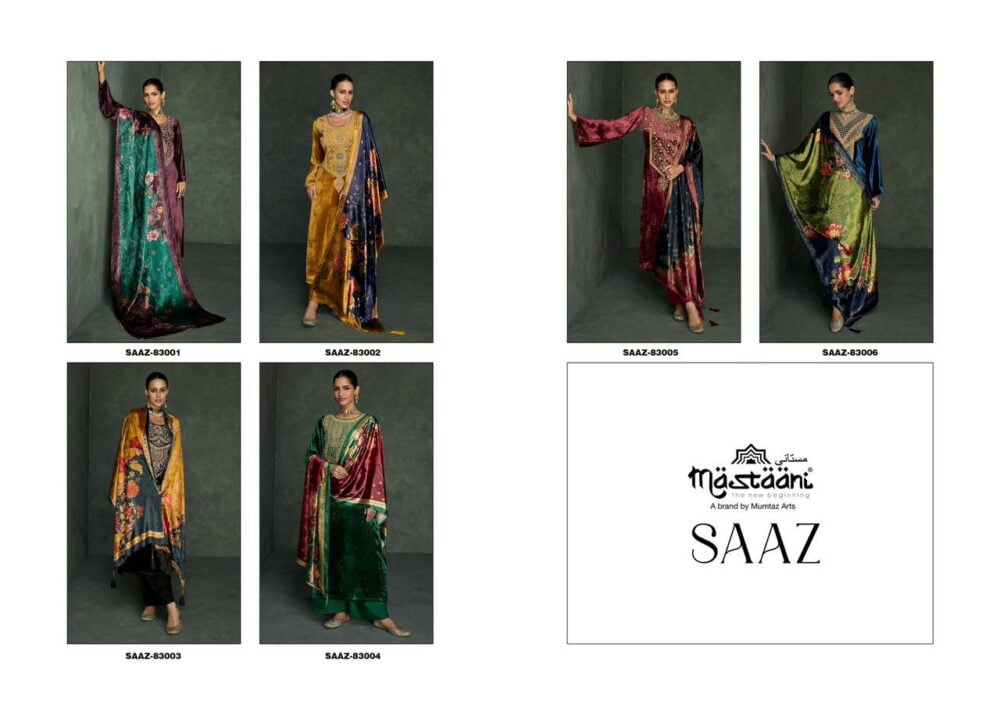 MUMTAZ ARTS MASTAANI SAAZ PURE VISCOSE VELVET SALWAR KAMEEZ - Image 10