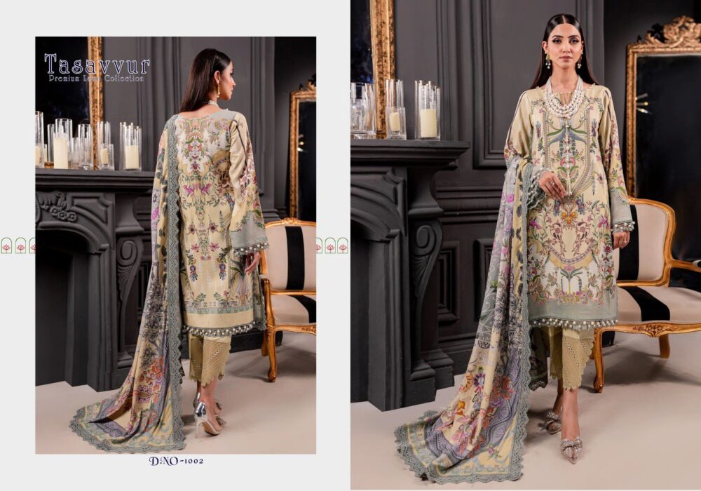 TASAVVUR VOL 1 HEAVY LUXURY LAWN PAKISTANI LAWN SUITS COLLECTION - Image 2