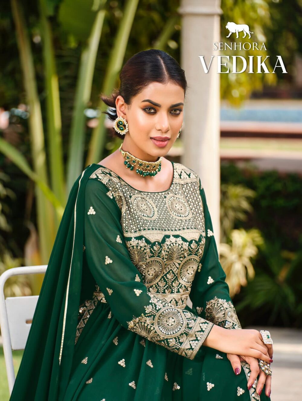 SENHORA DRESSES VEDIKA 2094 PURE GEORGETTE READYMADE LONG SHARARA GOWNS