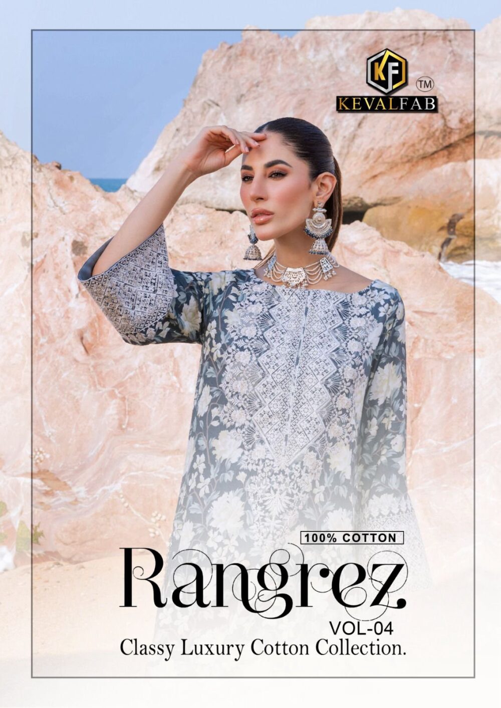 RANGREZ VOL-4 BY KEVAL FAB EXCLUSIVE KARACHI LAWN COTTON DRESS MATERIALS