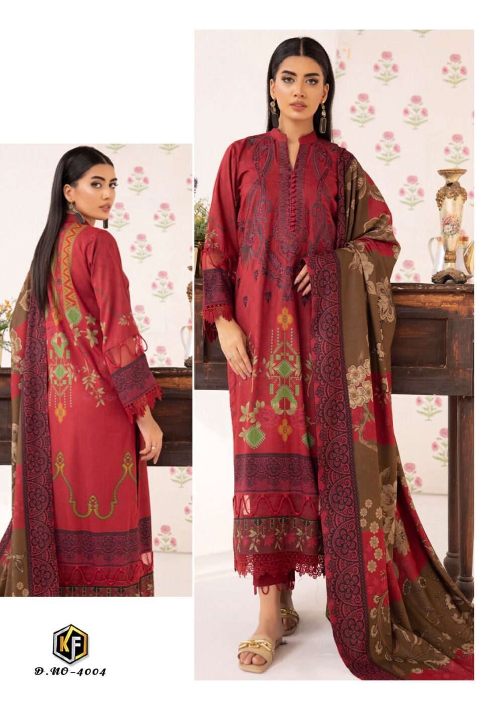 RANGREZ VOL-4 BY KEVAL FAB EXCLUSIVE KARACHI LAWN COTTON DRESS MATERIALS - Image 6