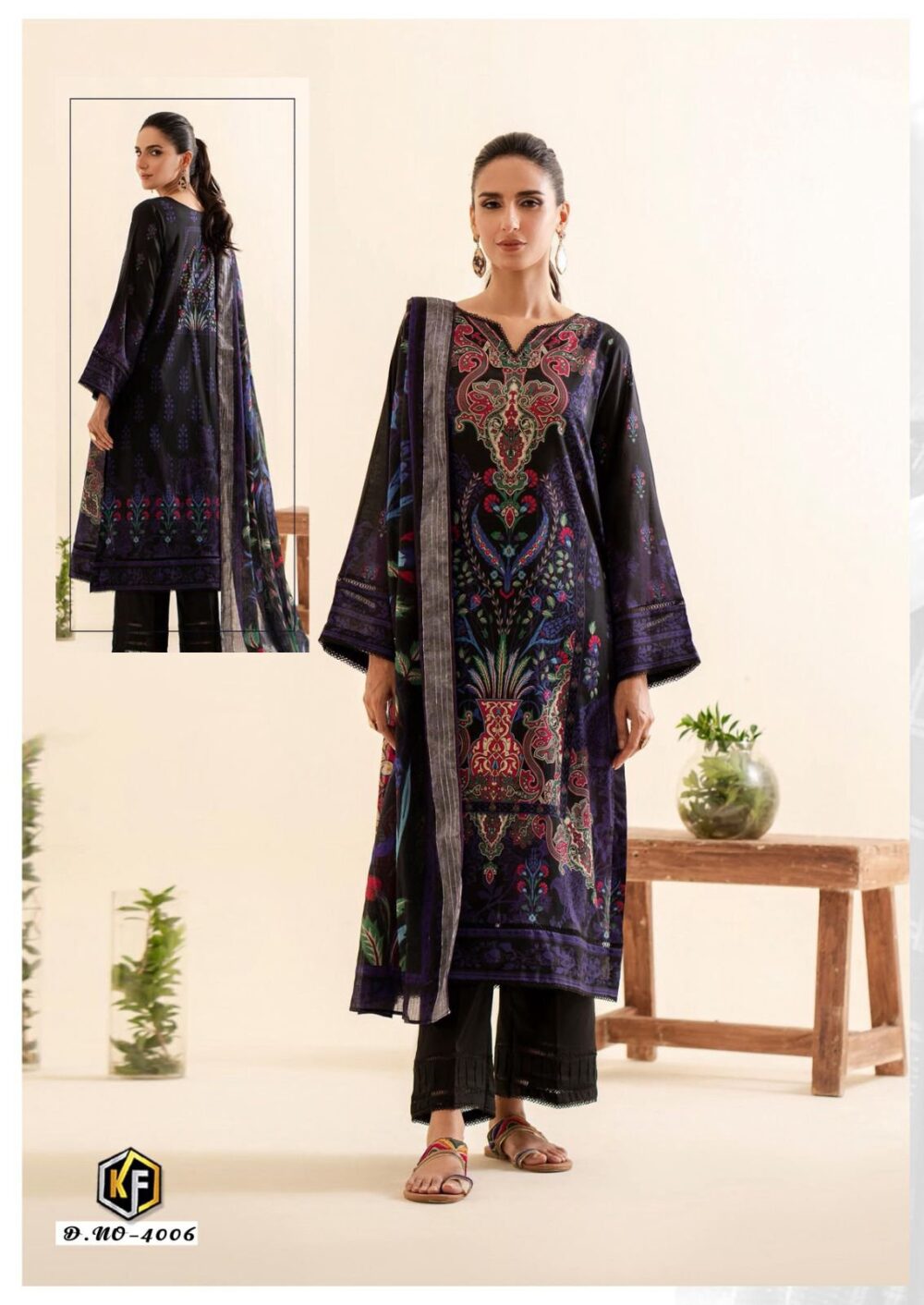 RANGREZ VOL-4 BY KEVAL FAB EXCLUSIVE KARACHI LAWN COTTON DRESS MATERIALS - Image 9