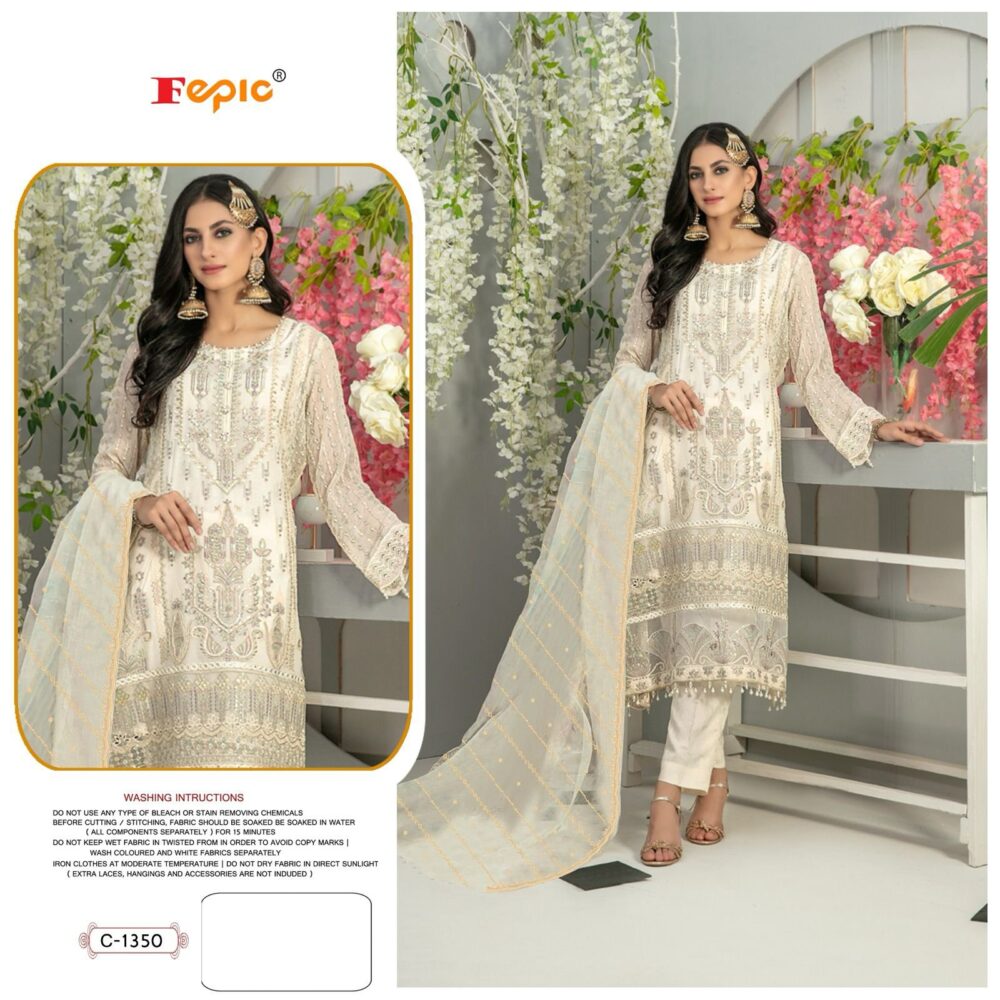 FEPIC C-1350 ROSEMEEN GEORGETTE PAKISTANI SUITS ONLINE