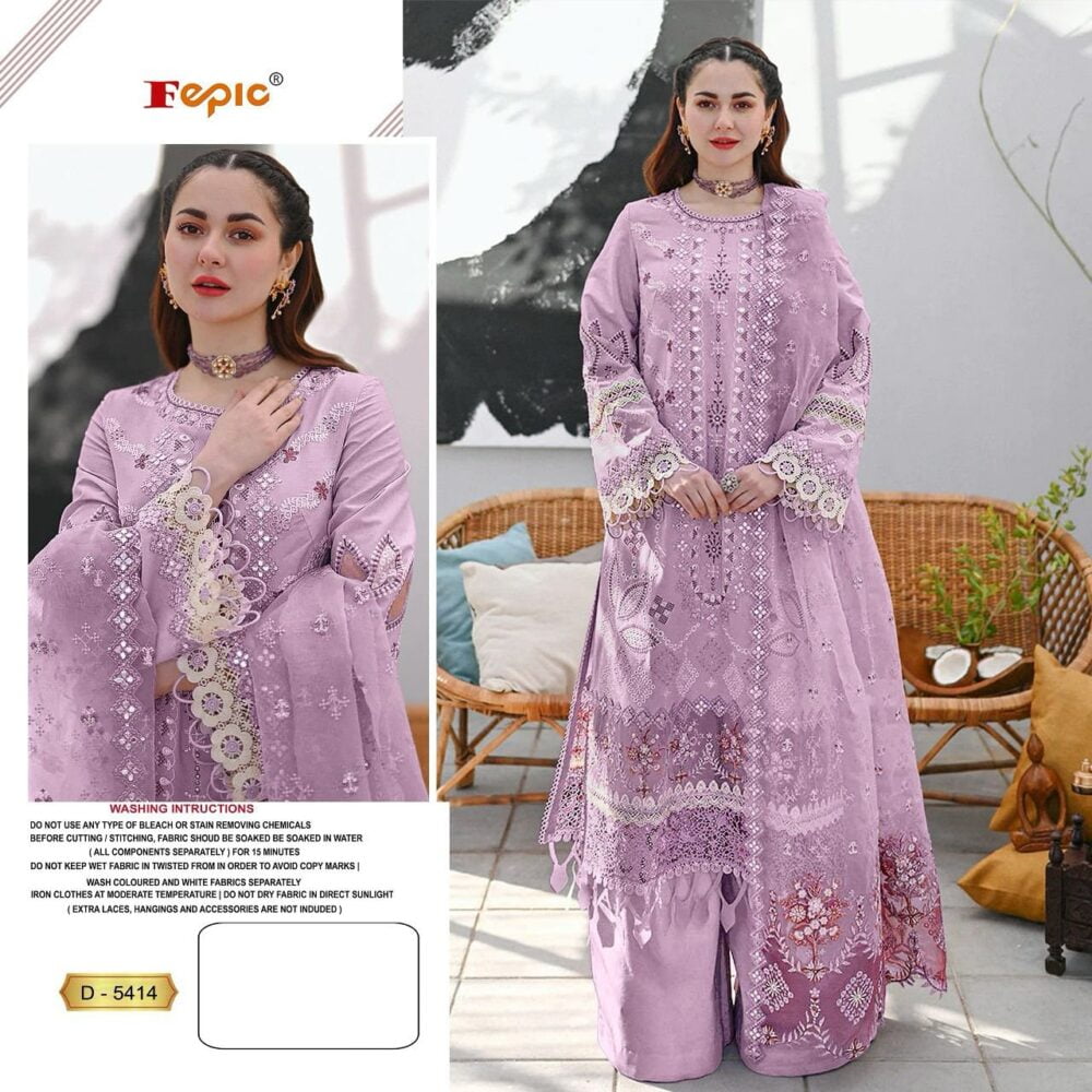 FEPIC ROSEMEEN C-5414 PURE COTTON EMBROIDERED PAKISTANI SUITS
