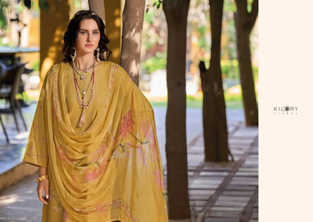 KILORY TRENDZ ZARINA PURE LAWN COTTON EMBROIDERED WORK DESIGNER BRANDED SALWAR KAMEEZ ONLINE - Image 14
