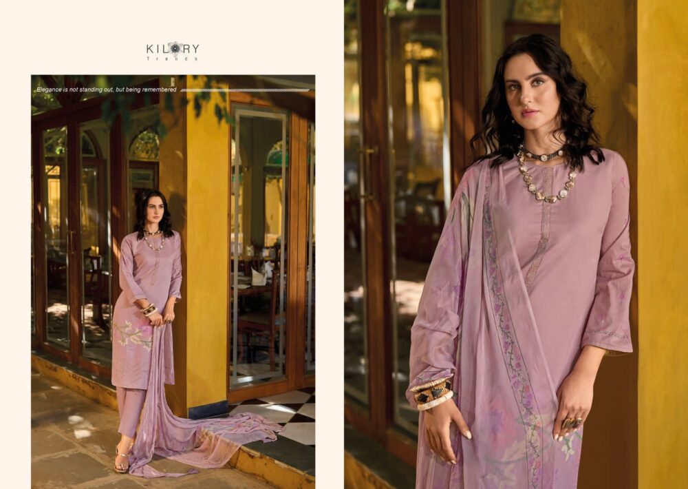 KILORY TRENDZ ZARINA PURE LAWN COTTON EMBROIDERED WORK DESIGNER BRANDED SALWAR KAMEEZ ONLINE - Image 3
