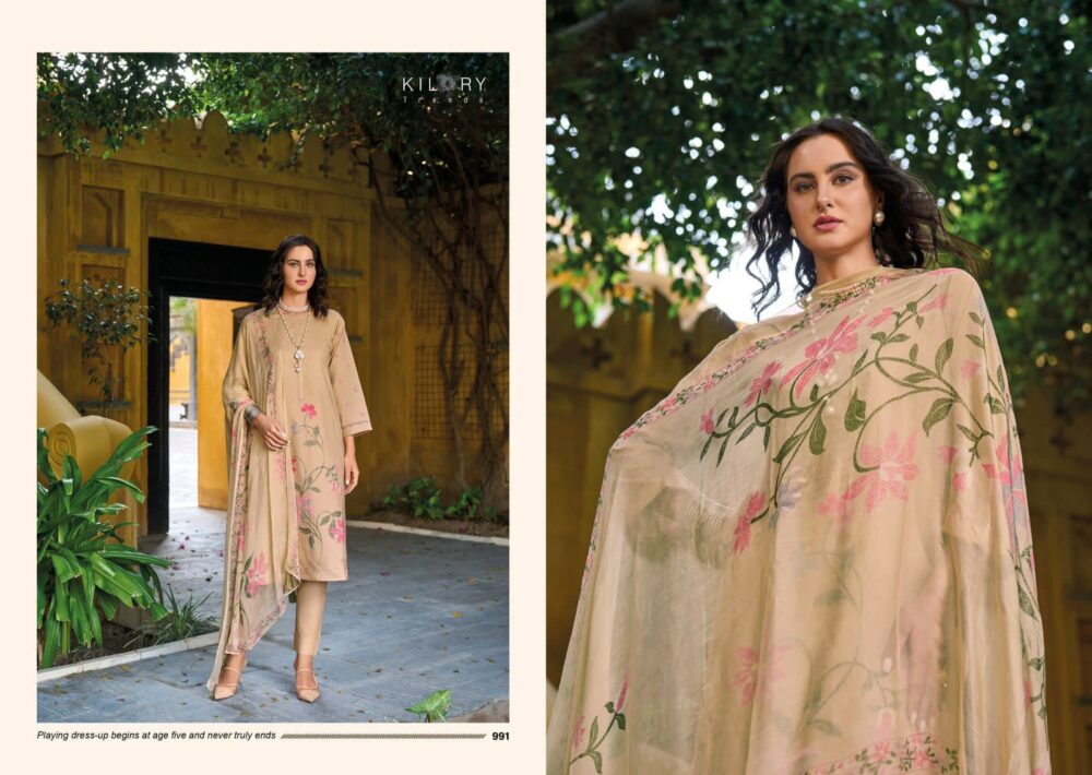 KILORY TRENDZ ZARINA PURE LAWN COTTON EMBROIDERED WORK DESIGNER BRANDED SALWAR KAMEEZ ONLINE - Image 8