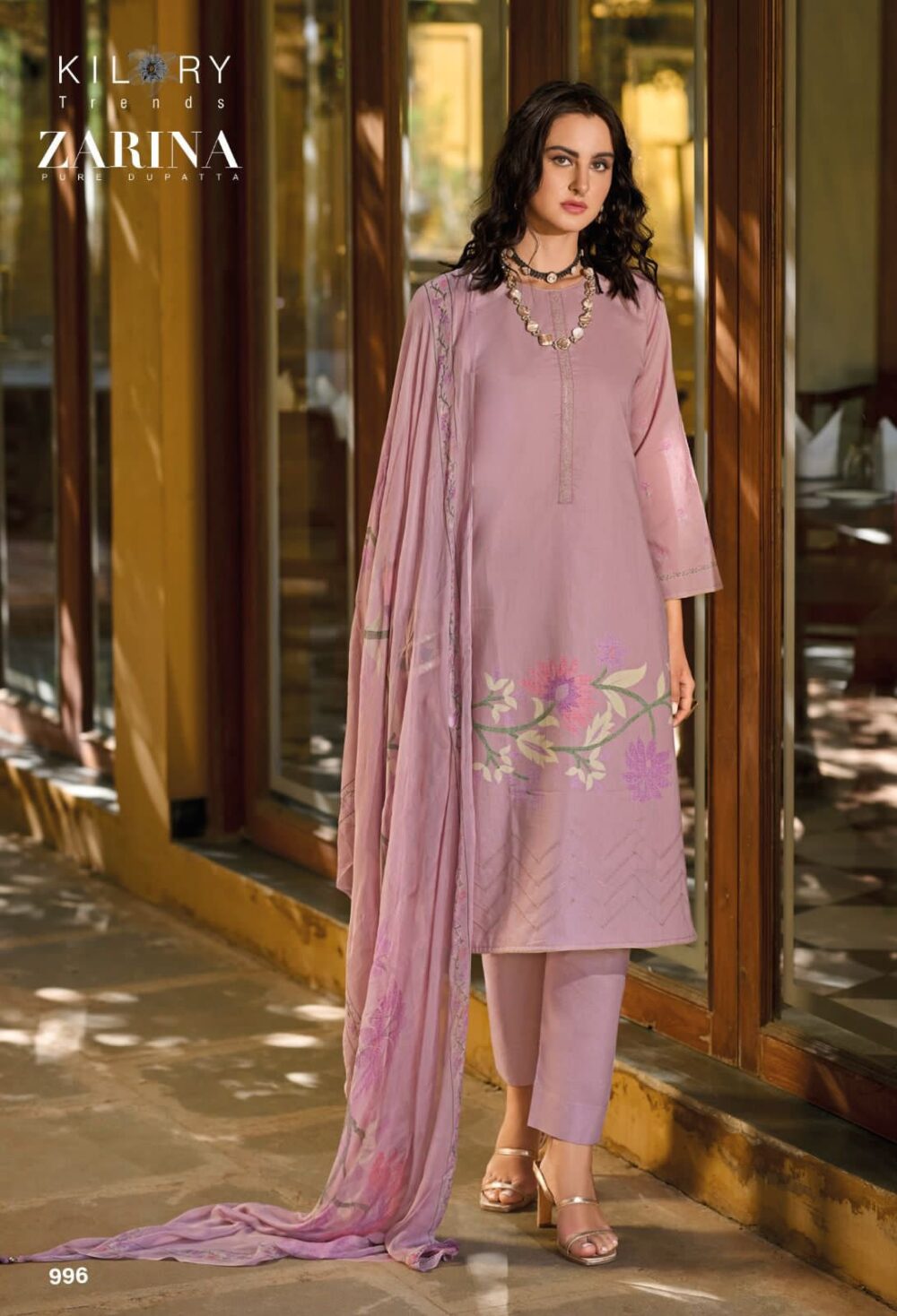 KILORY TRENDZ ZARINA PURE LAWN COTTON EMBROIDERED WORK DESIGNER BRANDED SALWAR KAMEEZ ONLINE - Image 20