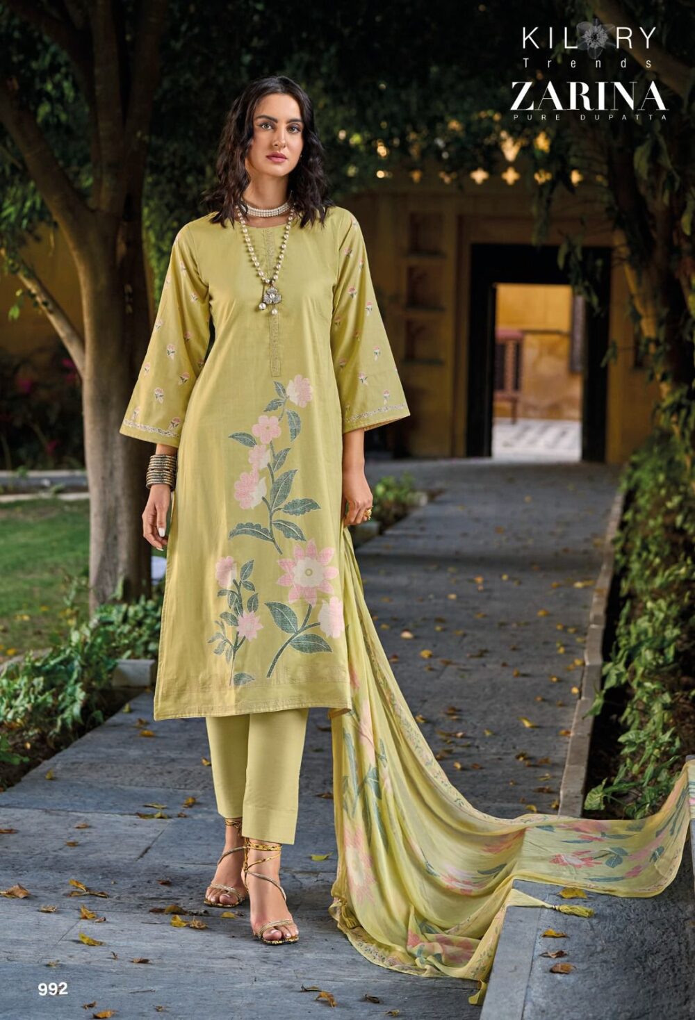 KILORY TRENDZ ZARINA PURE LAWN COTTON EMBROIDERED WORK DESIGNER BRANDED SALWAR KAMEEZ ONLINE - Image 25