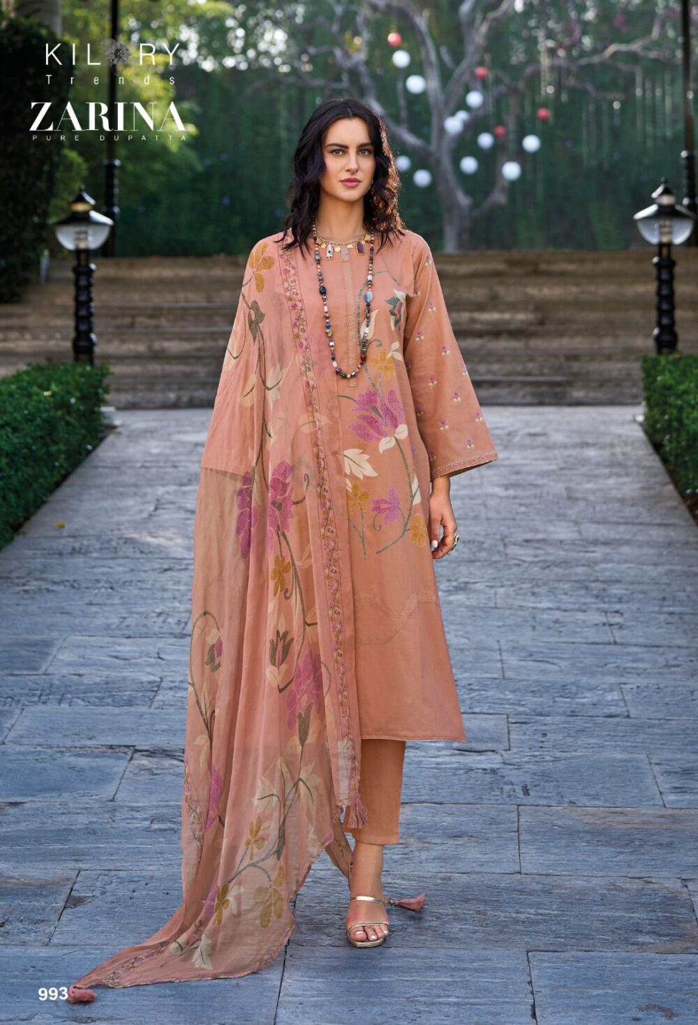 KILORY TRENDZ ZARINA PURE LAWN COTTON EMBROIDERED WORK DESIGNER BRANDED SALWAR KAMEEZ ONLINE - Image 26