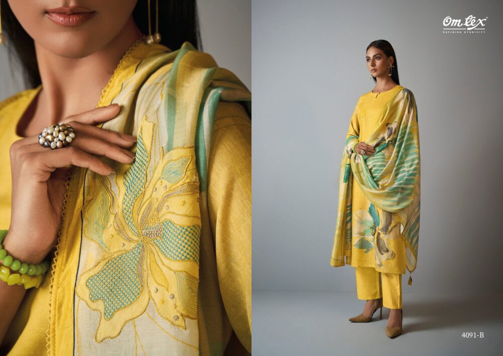 OMTEX CATALINA PREMIUM LINEN DESIGNER SALWAR KAMEEZ ONLINE - Image 3