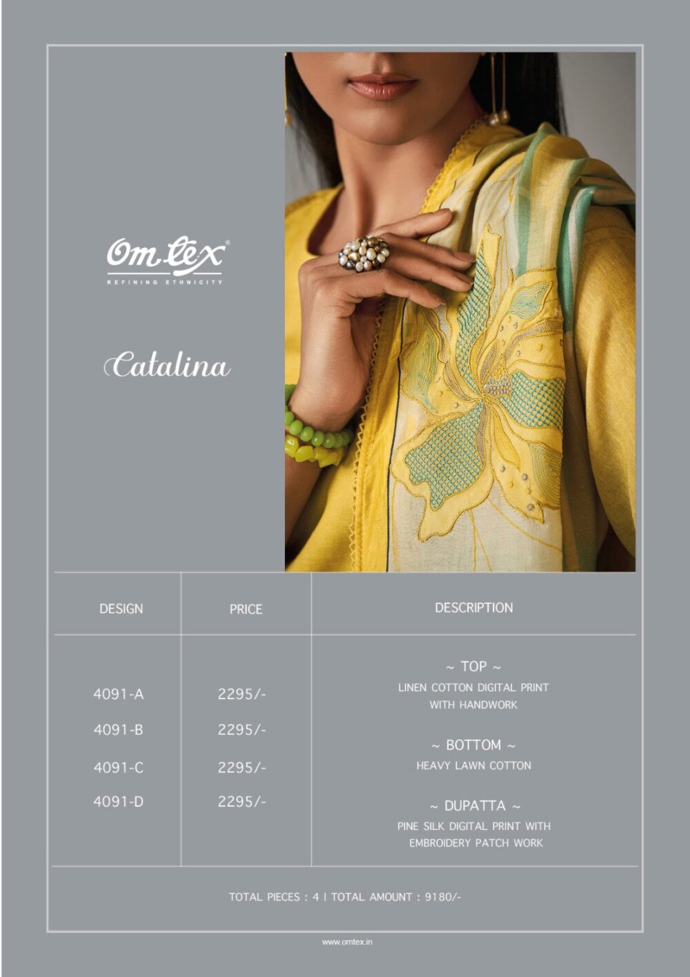 OMTEX CATALINA PREMIUM LINEN DESIGNER SALWAR KAMEEZ ONLINE - Image 8