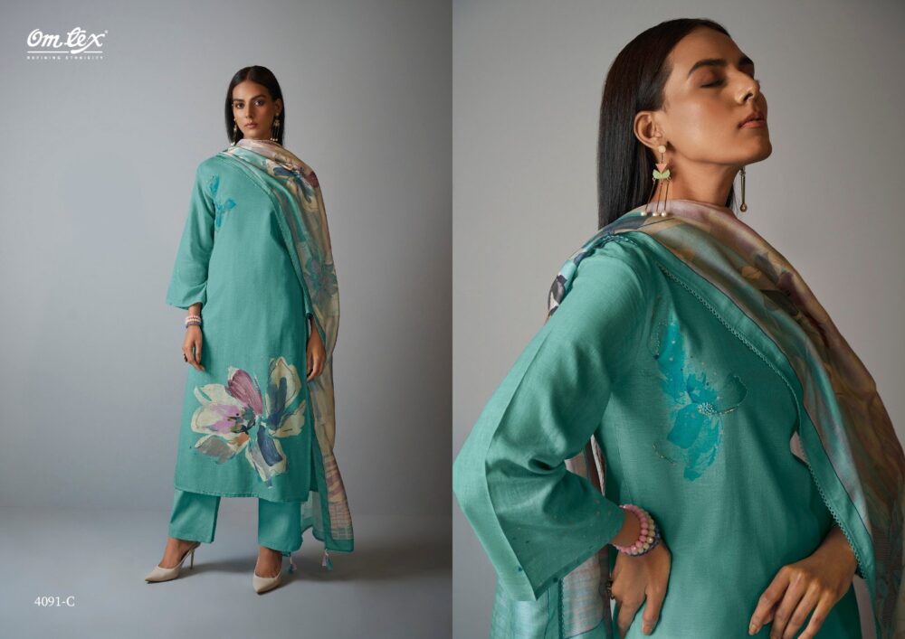 OMTEX CATALINA PREMIUM LINEN DESIGNER SALWAR KAMEEZ ONLINE - Image 6