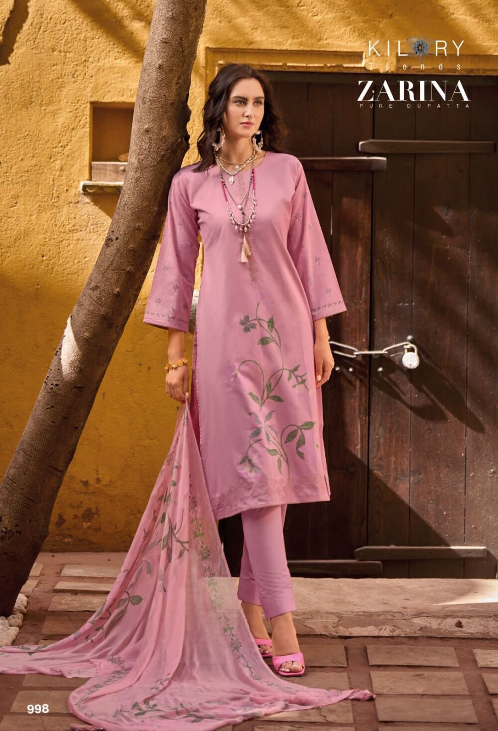KILORY TRENDZ ZARINA PURE LAWN COTTON EMBROIDERED WORK DESIGNER BRANDED SALWAR KAMEEZ ONLINE - Image 6