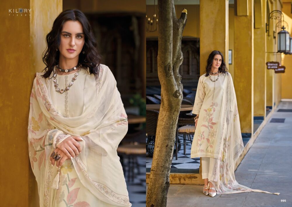 KILORY TRENDZ ZARINA PURE LAWN COTTON EMBROIDERED WORK DESIGNER BRANDED SALWAR KAMEEZ ONLINE - Image 4