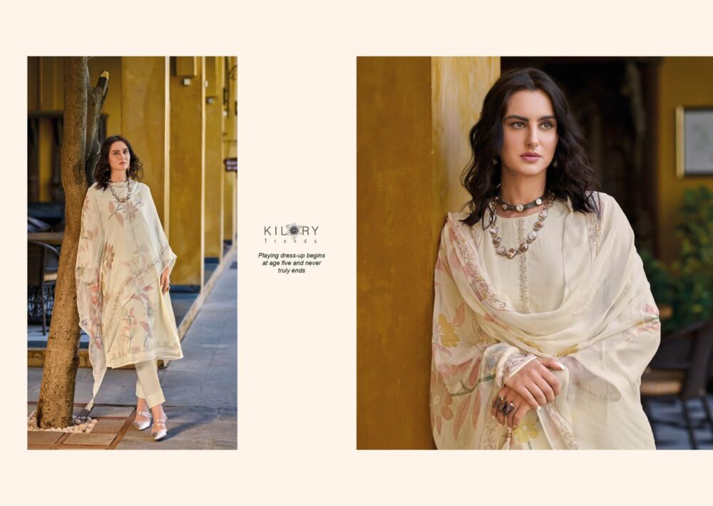 KILORY TRENDZ ZARINA PURE LAWN COTTON EMBROIDERED WORK DESIGNER BRANDED SALWAR KAMEEZ ONLINE - Image 16