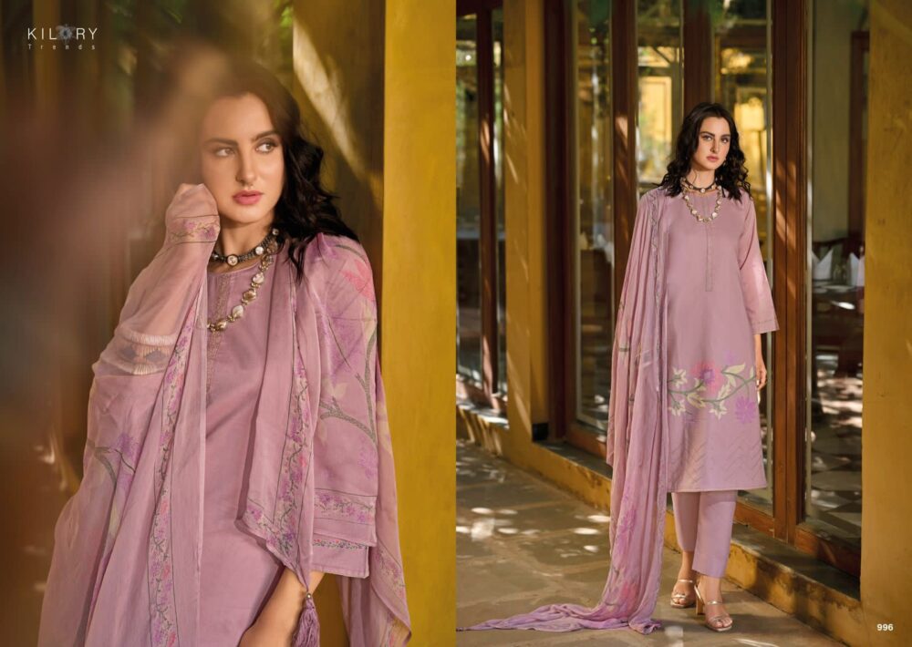 KILORY TRENDZ ZARINA PURE LAWN COTTON EMBROIDERED WORK DESIGNER BRANDED SALWAR KAMEEZ ONLINE - Image 2