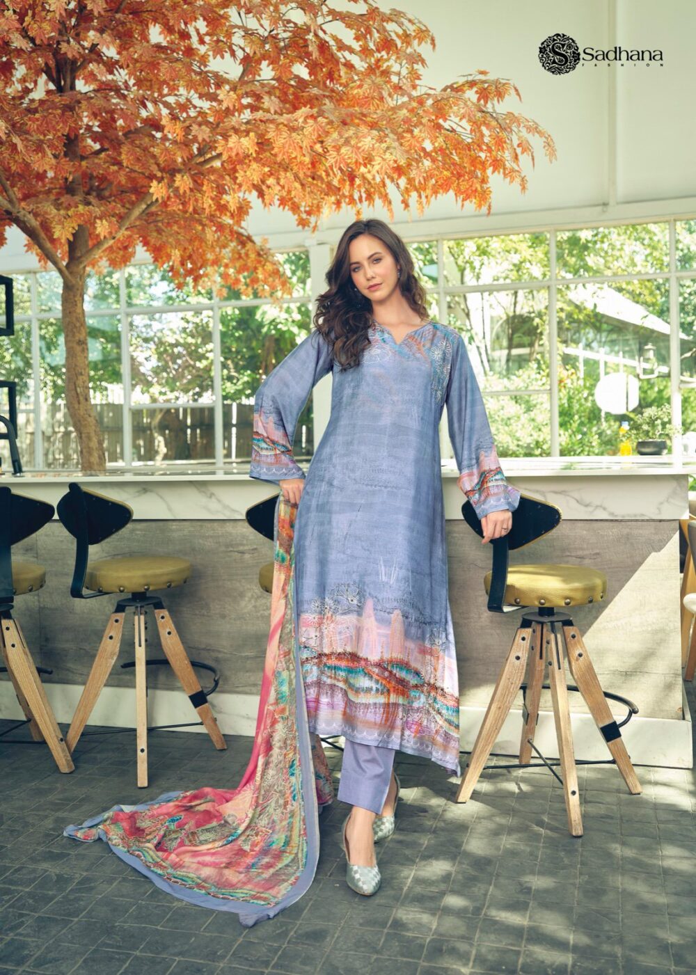 SADHANA FASHION AKALI PURE MUSLIN SILK NEW FESTIVAL DESIGNER SALWAR KAMEEZ COLLECTION ONLINE - Image 5