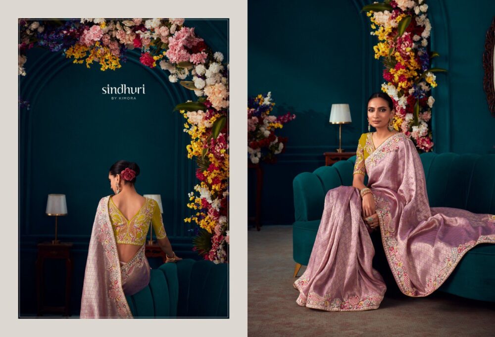 KIMORA TYOHAR SA-215 TO SA-225 SERIES PURE BANARASI KANJIVARAM WEDDING AND PARTY WEAR DESIGNER SAREES ONLINE - Image 13