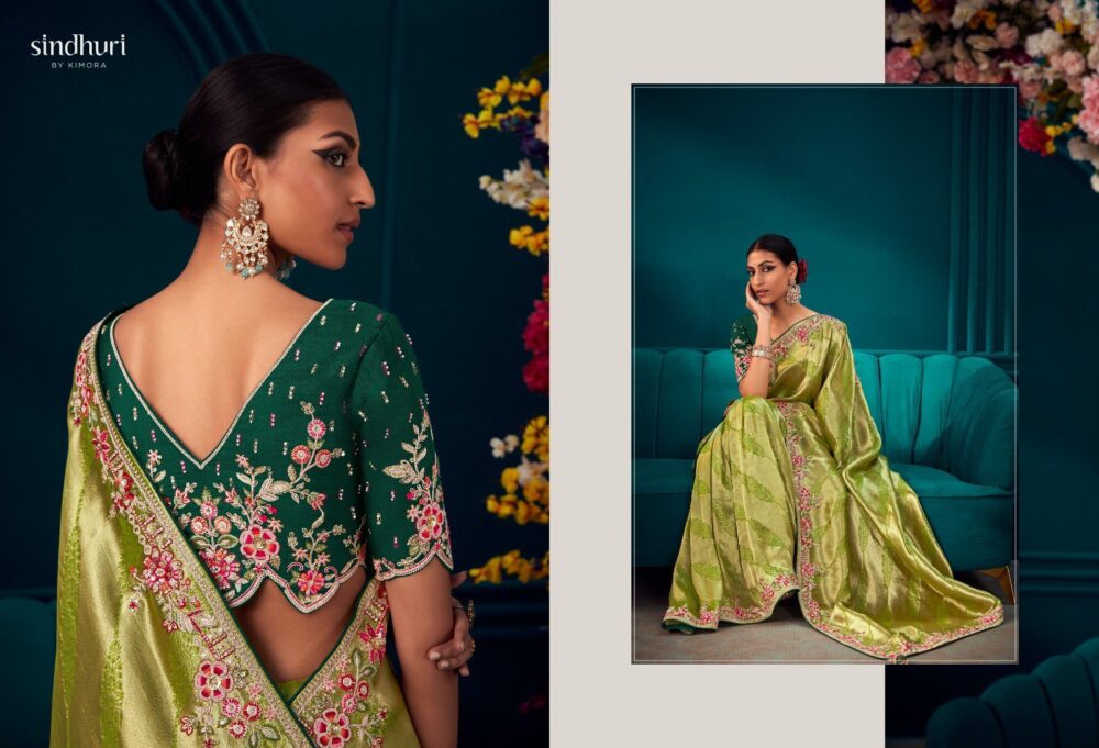KIMORA TYOHAR SA-215 TO SA-225 SERIES PURE BANARASI KANJIVARAM WEDDING AND PARTY WEAR DESIGNER SAREES ONLINE - Image 7